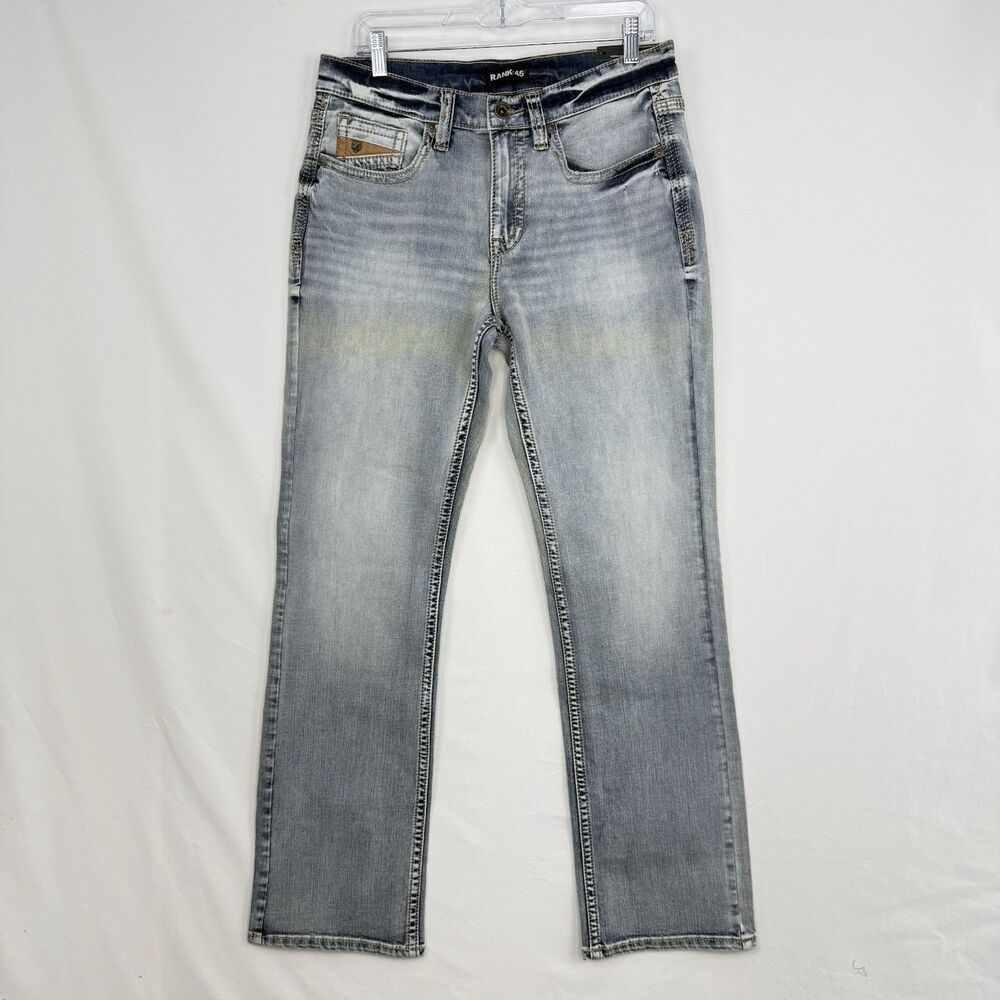 RANK 458 MEN'S RINGO SLIM STRAIGHT 32x32 PERFORMANCE STRETCH DENIM JEANS NWT - Picture 8 of 16